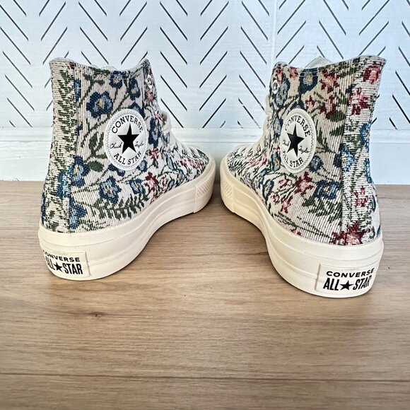 ✨Converse Chuck Taylor Lift Platform 9.5 Women Sneakers Flowers Tapestry A11992C - Picture 6 of 11